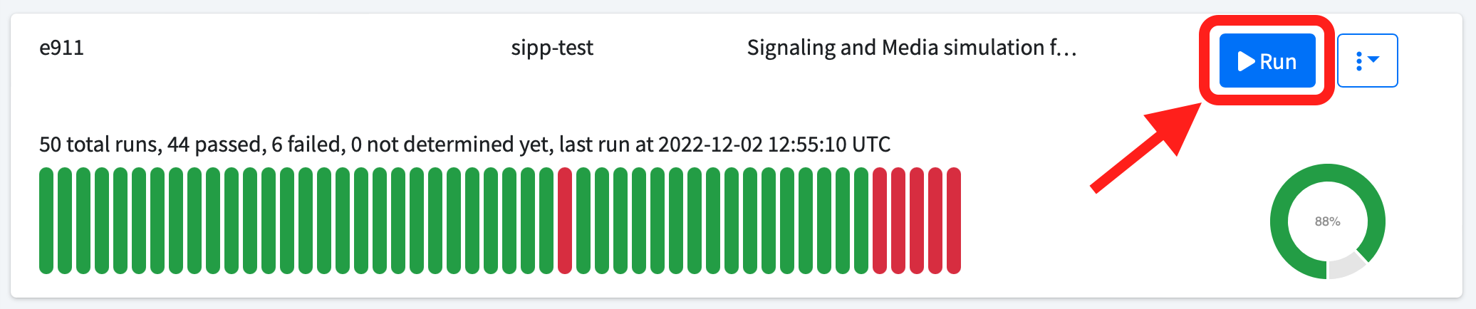 Simulating an E911 test call